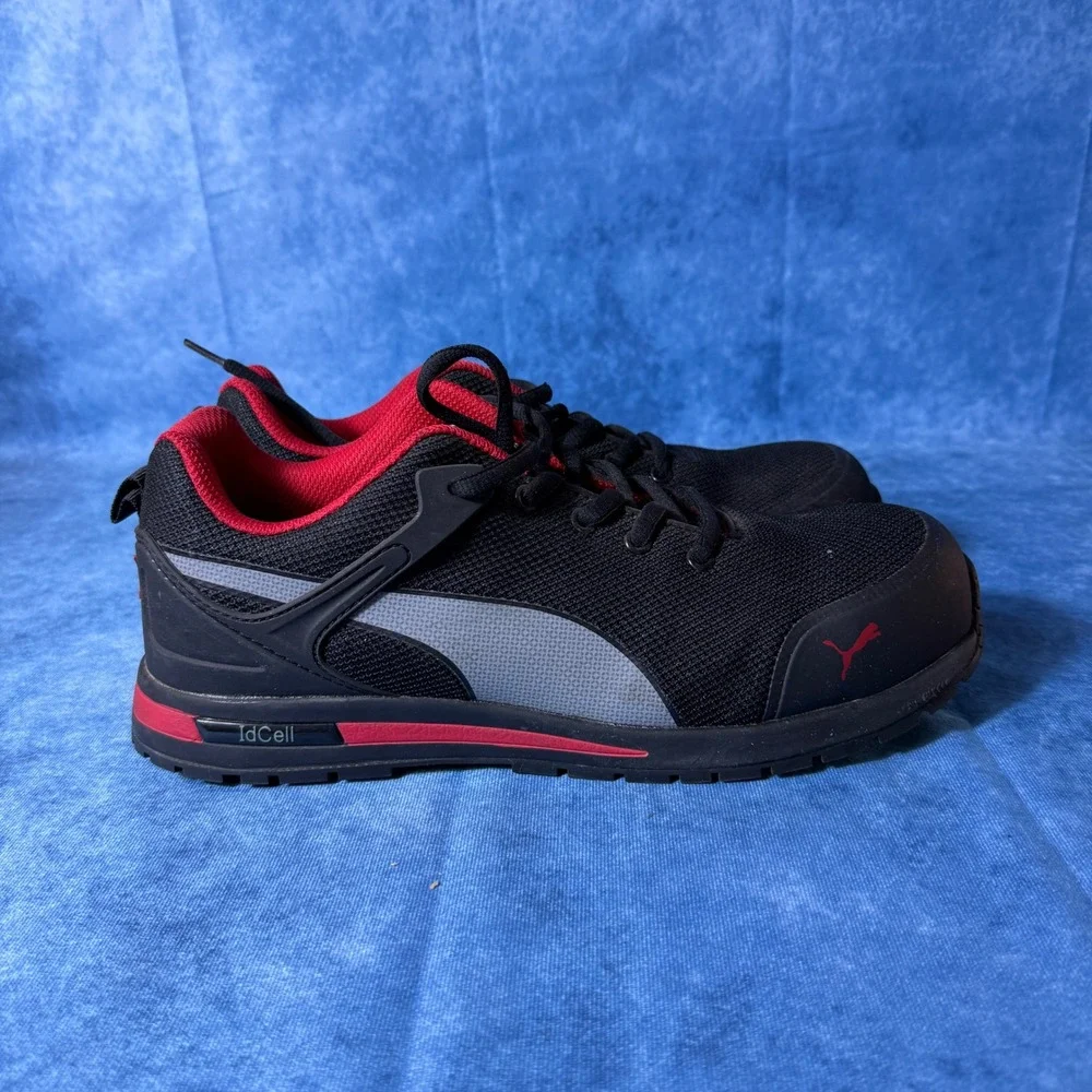 Puma Safety Frontside Low Mens Black Red Composite Toe Work Shoes 64.483.5 US 10
